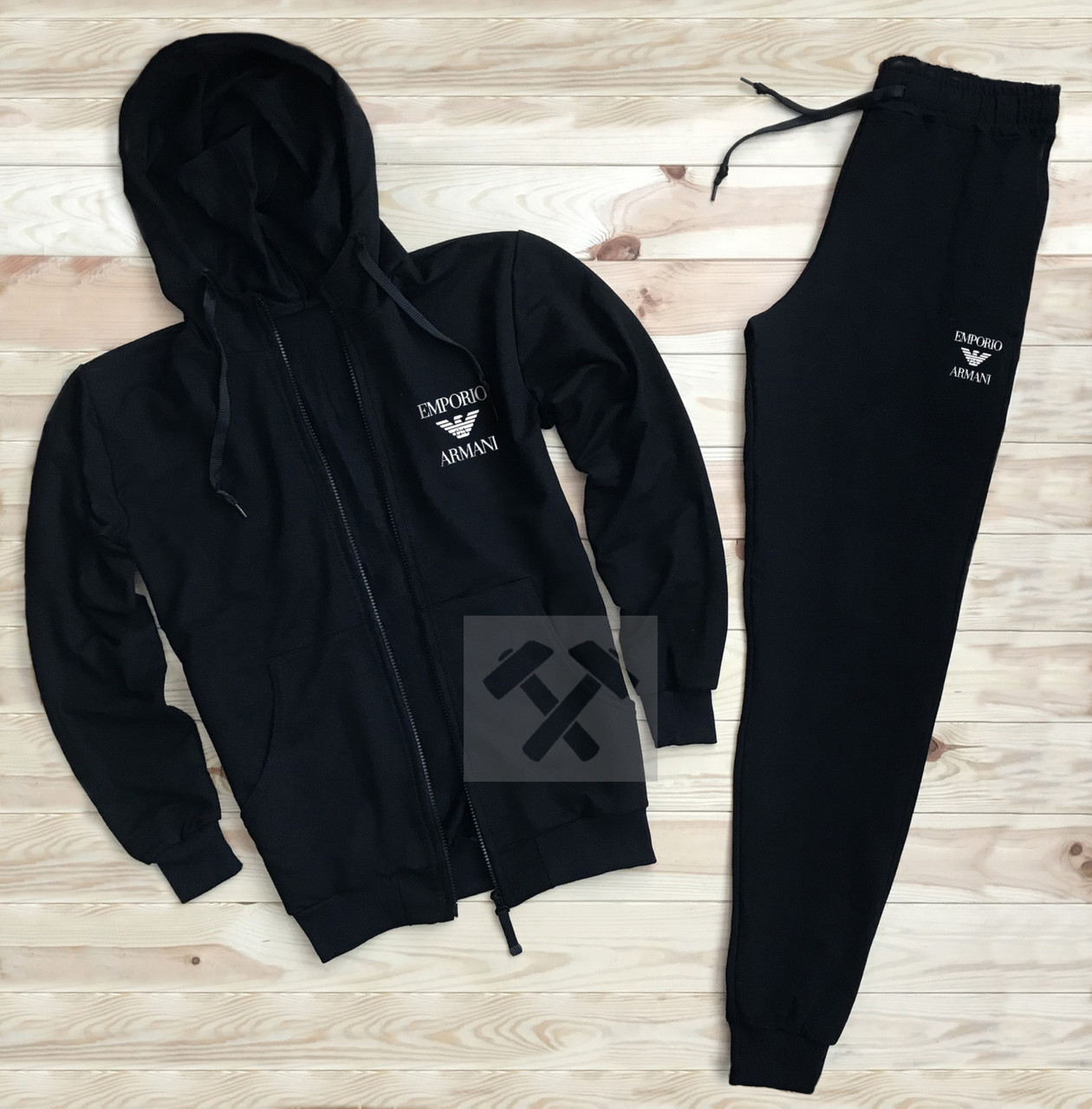 Спортивний костюм Armani чорного кольору (люкс) XS