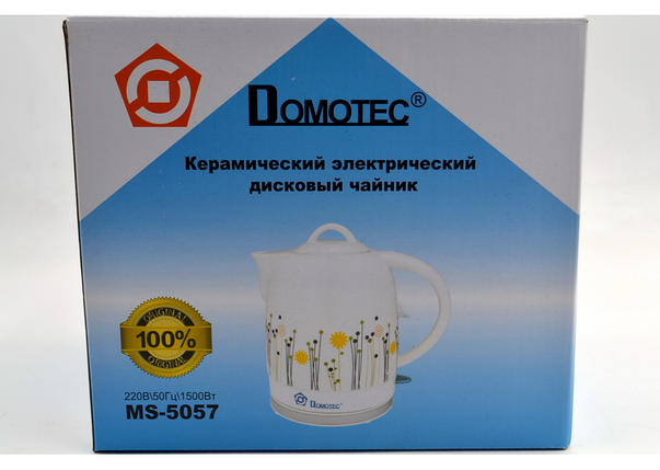 Керамічний чайник електронний з кульбаби Domotec MS-5057 (1.7 л / 1500 Вт), фото 2
