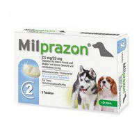 Мілпразон (Milprazon) 4таб Антигельмінтні таблетки для цуценят і малих порід собак (без коробки)