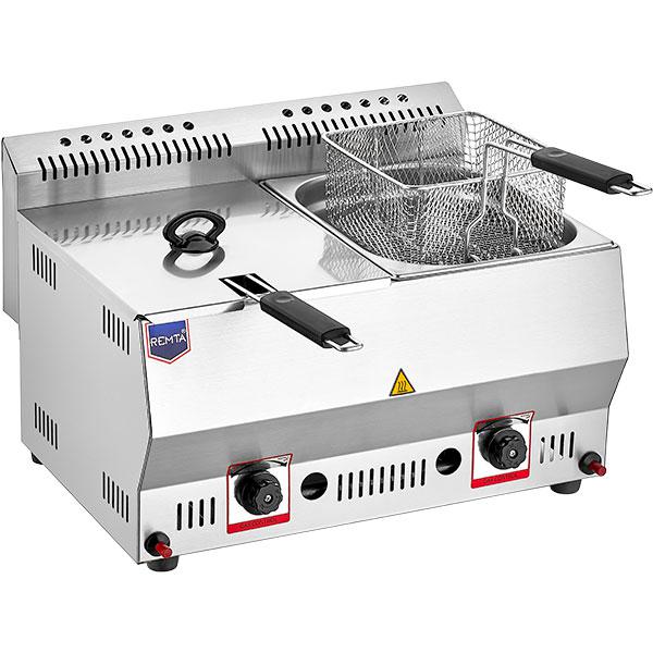 Професійна газова фритюрниця Remta R95 LPG з об'ємом 5+5 літрів, фото 1