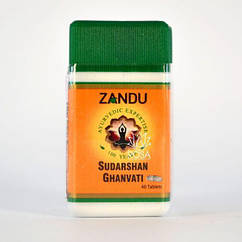 Сударшан Гханваті (Sudarshan Ghanvati, Zandu) засіб проти застуди та спеки, 40 таблеток
