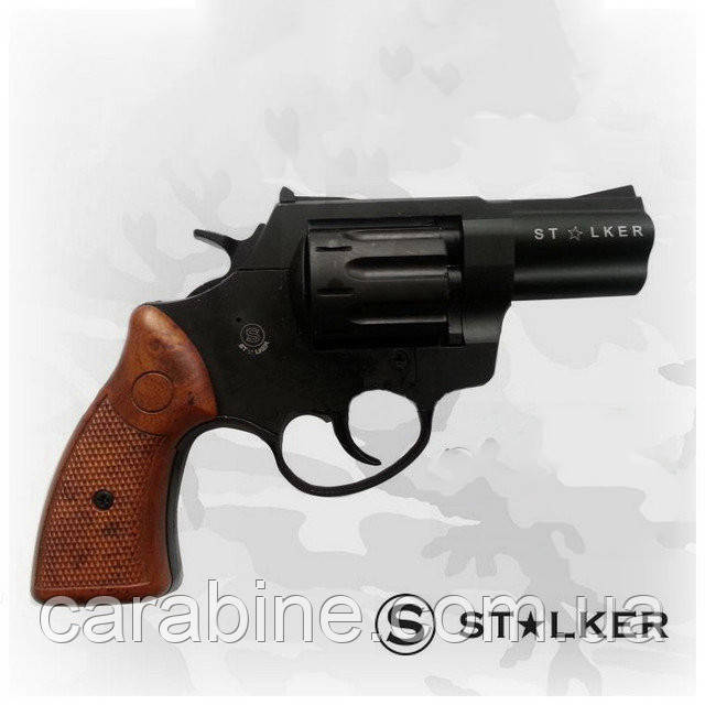 Револьвер STALKER 2,5 wood, під патрон флобера, коричнева пластикова ручка
