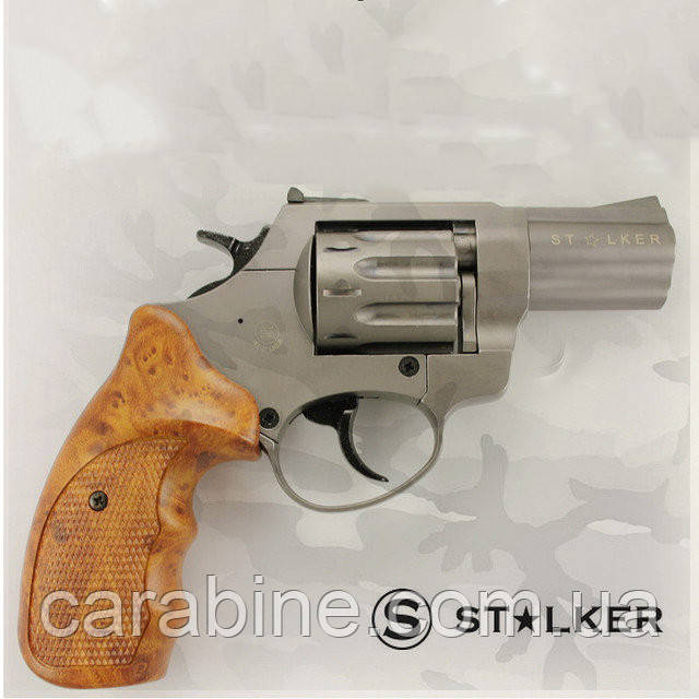 Револьвер STALKER Titanium 2,5", під патрон флобера, коричнева пластикова ручка, фото 1