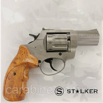 Револьвер STALKER Titanium 2,5", під патрон флобера, коричнева пластикова ручка