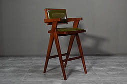 Дизайнерський барний стілець з натурального дерева