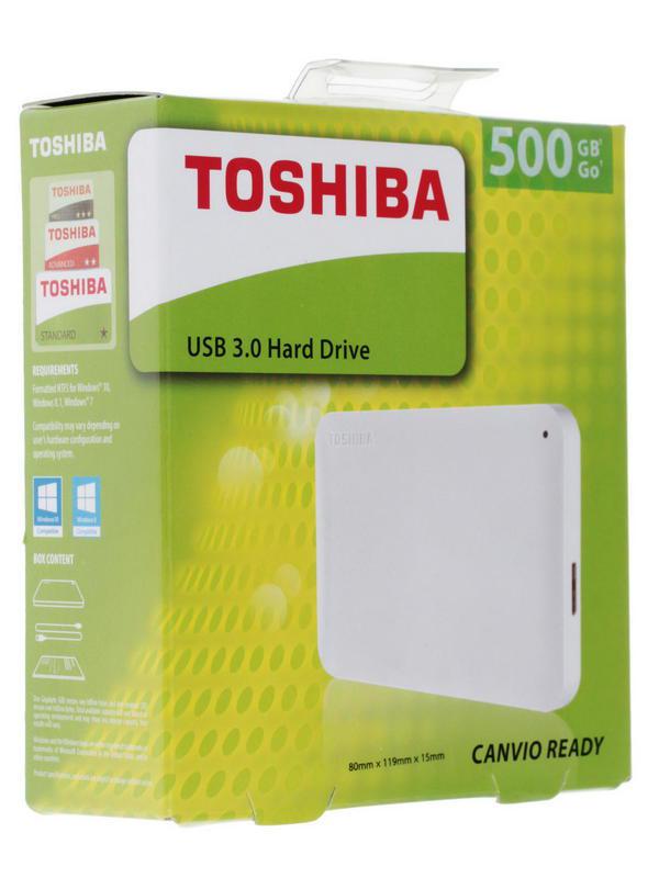 Накопичувач зовнішній 500 GB TOSHIBA USB3.0 (HDTB405EK3AA)