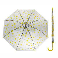 Стильні прозорі силіконові парасольки тростину в горошок