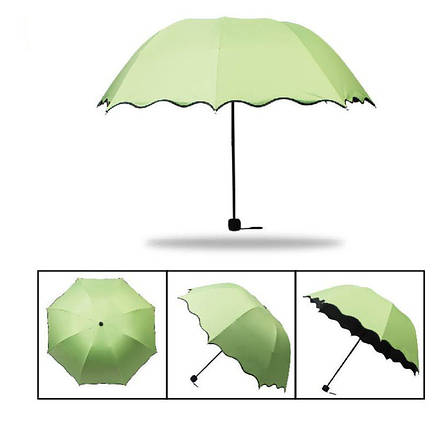 Красиві складані парасольки, різні кольори, фото 2