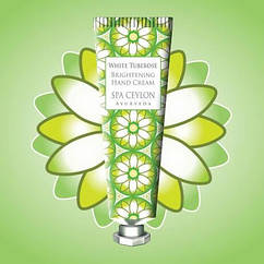 Освітлювальний крем для рук Біла тубероза (White Tuberose Brightening Hand Cream, Spa Ceylon), 30 грамів