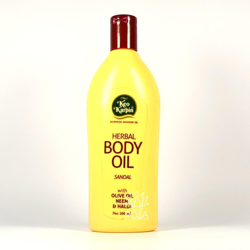 Аюрведична масажна олія для тіла з травами та Сандалом (Herbal Body Oil Sandal, Dey's Medical) 200 мл