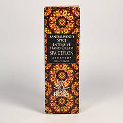 Інтенсивний крем для рук Сандал і прянощі (Sandalwood Spice Intensive Hand Cream, Spa Ceylon), 30 г