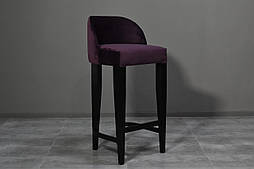 М'який барний стілець з натурального дерева