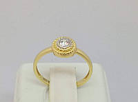 Золотое кольцо с фианитом. Артикул 700376-Рр ЕВРО 17,5