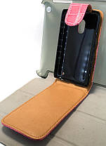 Чохол для Nokia Lumia 620 фліп книжка протиударний Croco Case рожевий, фото 3
