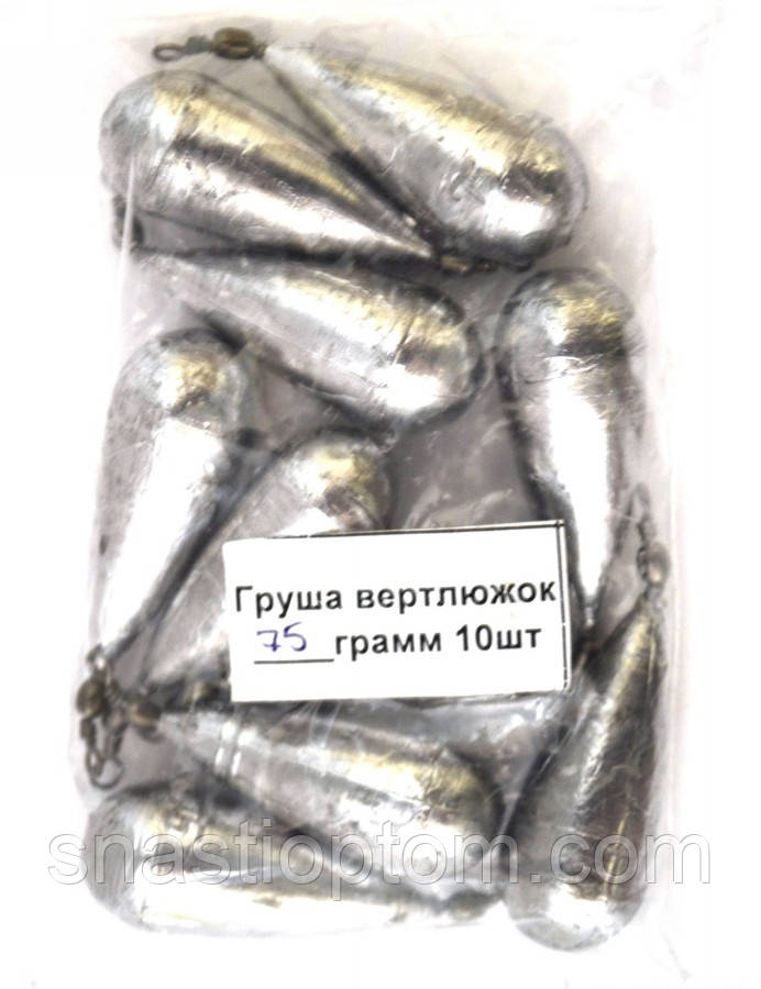 Грузило Крапля / Груша з вертлюгом, 75г