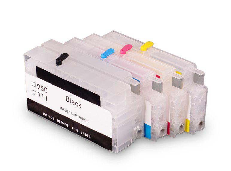 Перезаправні картриджі Ocbestjet для HP DesignJet T120/125/130 з авточипами HP711, фото 1