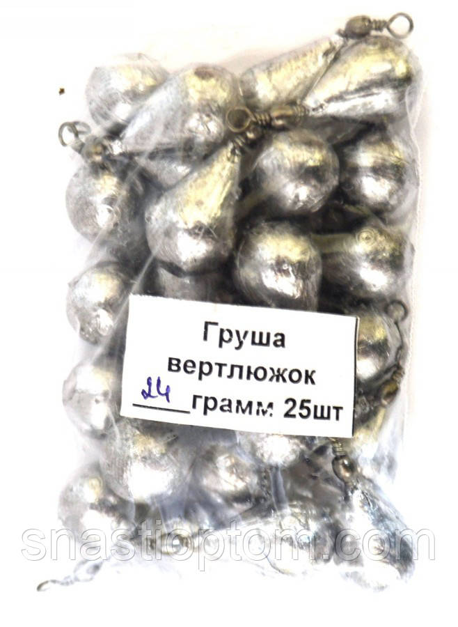 Грузило Крапля / Груша з вертлюгом, 25г