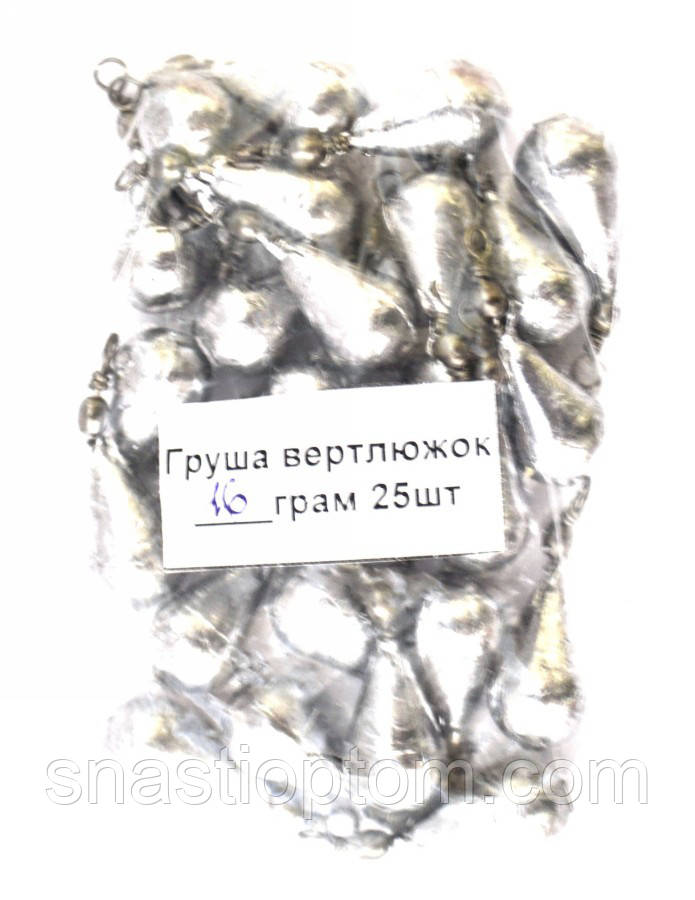 Грузило для риболовлі з вертлюгом Крапля / Груша, 15г