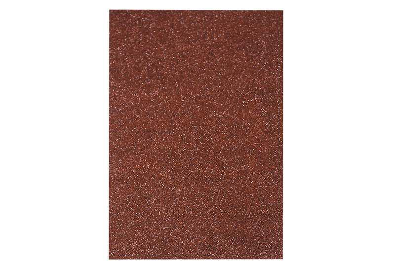 Фоаміран коричневий з глітером 2 мм 20x30 см Eva foam ООПТ 7947, 115535, фото 1