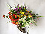 Підвіска для квітів на стіну, кашпо. металева ваза, фото 3