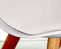 Стілець Sedia white DSM Eames Style, біле сидіння з м'якою подушкою та букові ніжки, фото 6