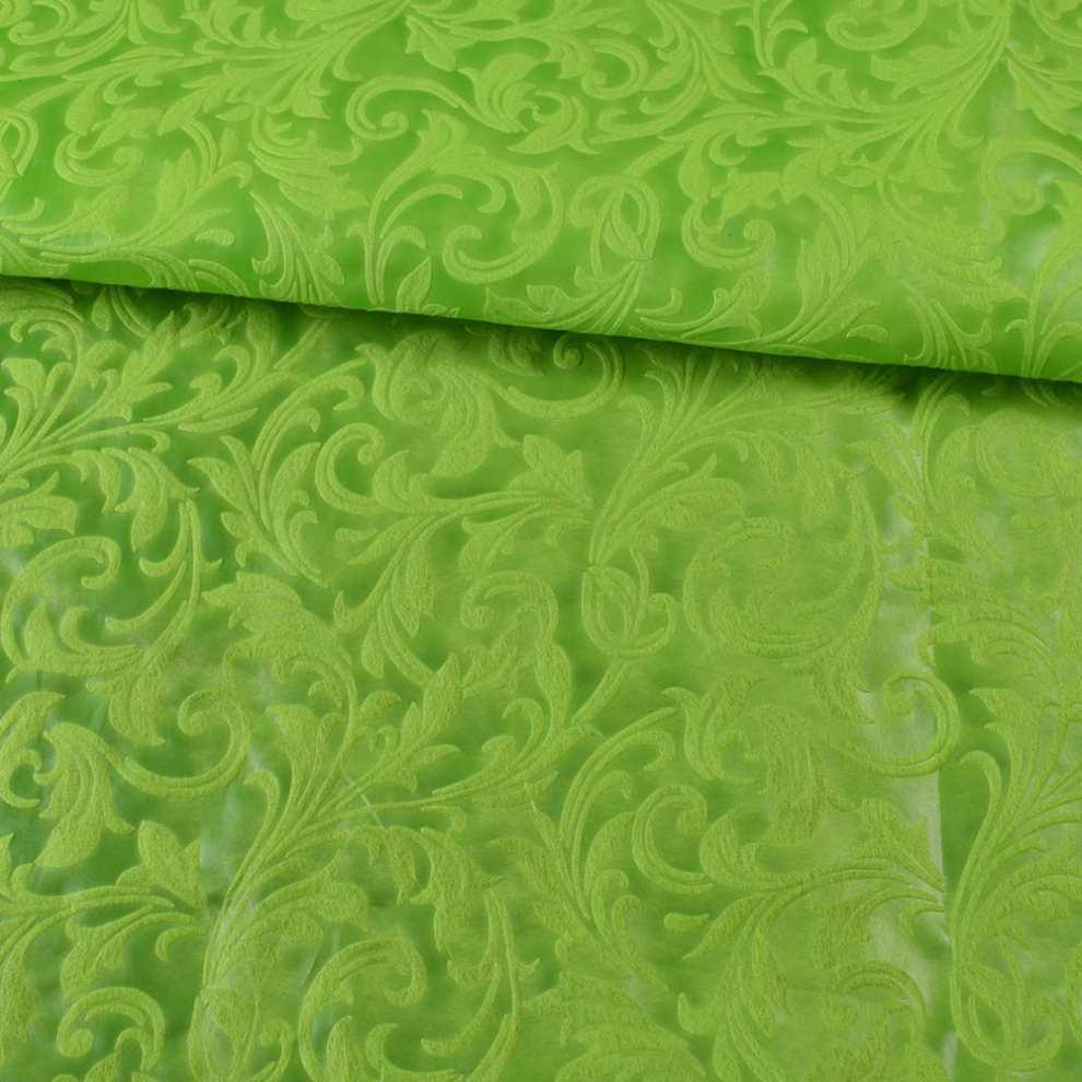 Флізелін неклеевой (спанбонд) салатовий з тисненням завитки, щільність 80, ш.162