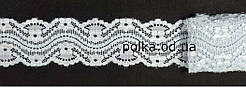 Стрейчеве мереживо, ширина 6 см, колір світло-сірий(1 уп=9 м)