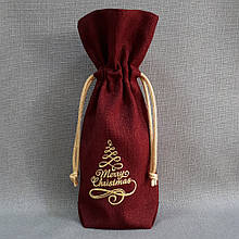 Мішечок для вина "Merry Christmas" - ялинка