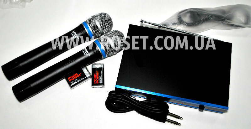 Уценка!!! Беспроводная микрофонная система UKC DM UWP-200 XL 2CH 2 микрофона - фото 2 - id-p773290234