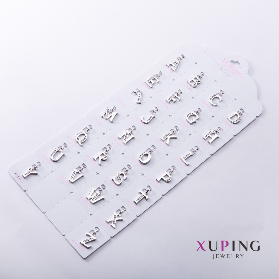 Набір підвісок Xuping Алфавіт колір "срібло" р-р 13х13х20мм (+-)