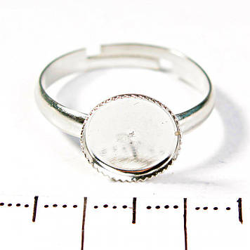 Ціна за уп./10шт. 10 мм Основа під кільця з зубчастим бортиком кругла