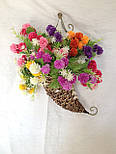 Підвіска для квітів на стіну, кашпо. металева ваза, фото 7