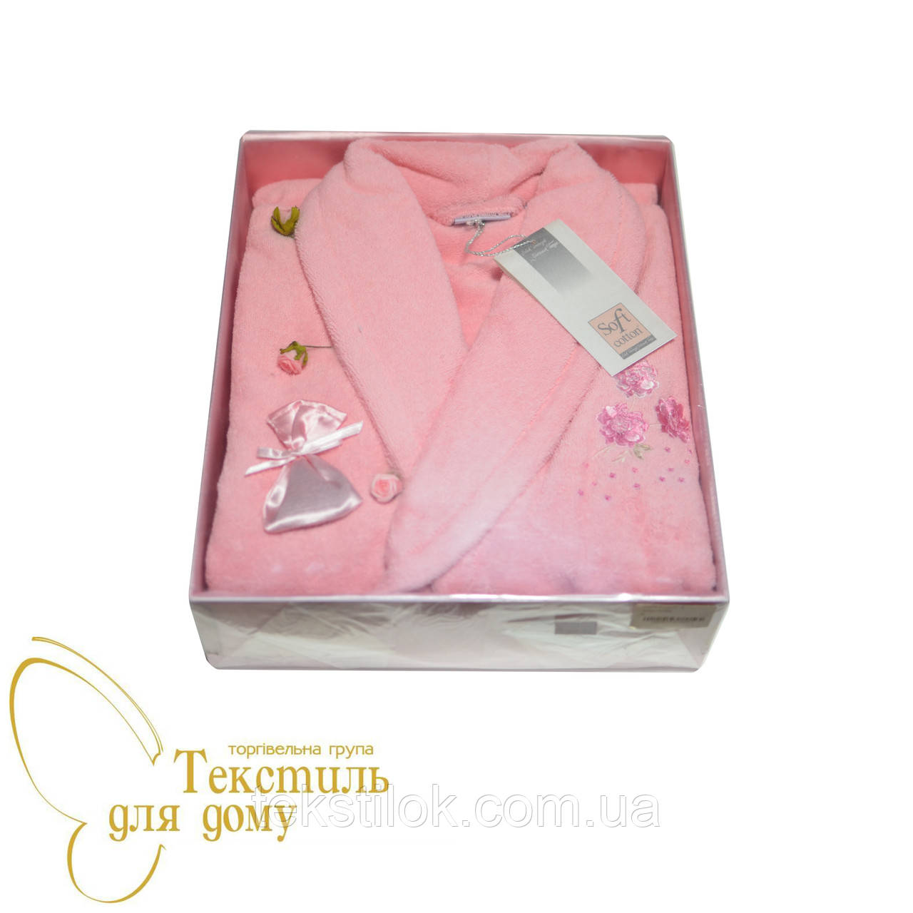Халат жіночий Soft Cotton MIRANA, рожевий
