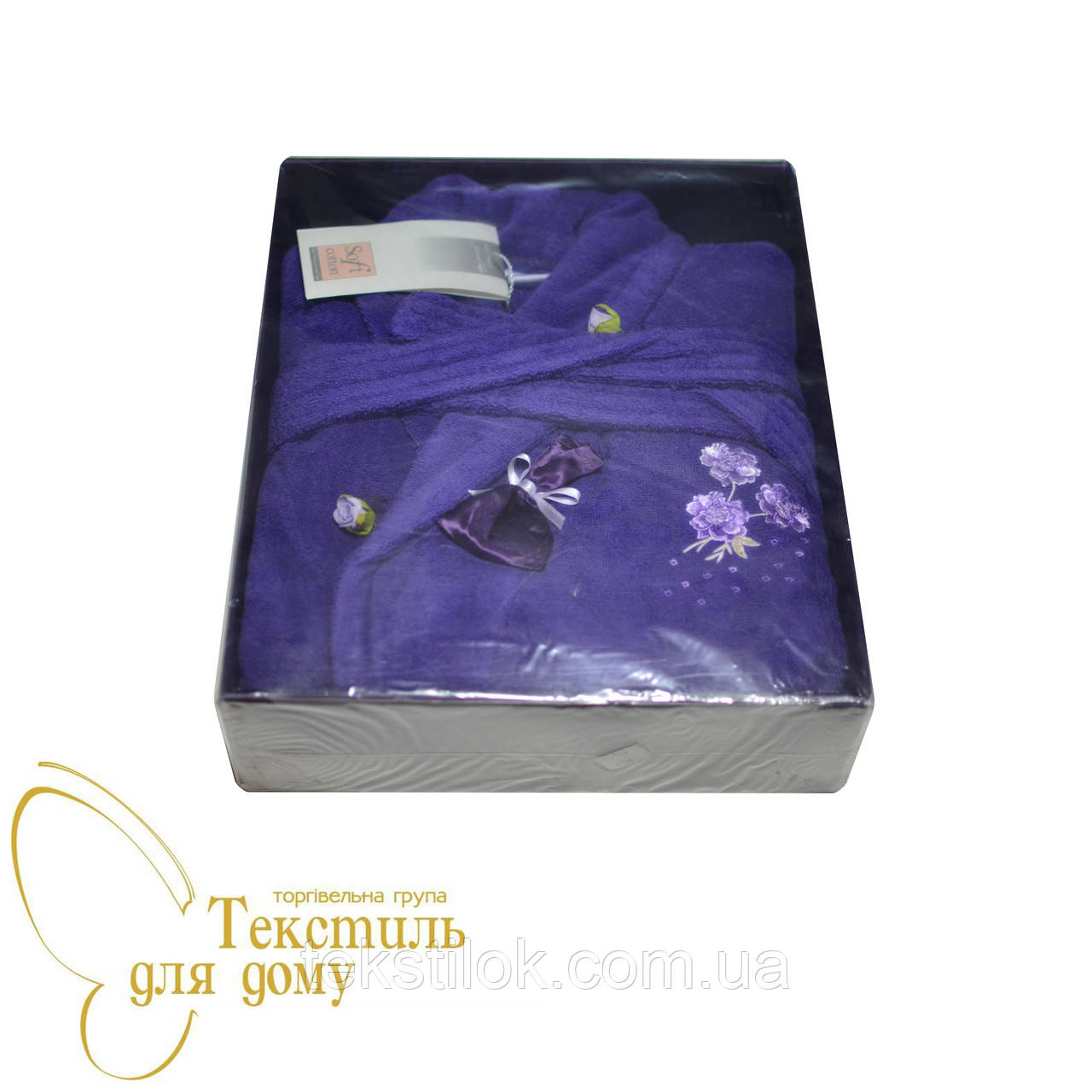 Халат жіночий Soft Cotton MIRANA, фіолетовий