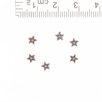 Фурнітура Намистина Вставка Зірка d-1mm 0,5 см фас. 20гр. + -200шт