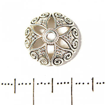 Капелюшок для намистин d-15мм фас.20гр. + -21шт.