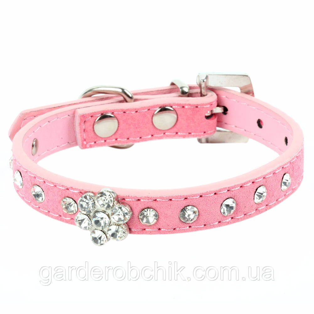 Ошейник для собак, кошек со стразами "Цветочек". Ошейник для животных ...