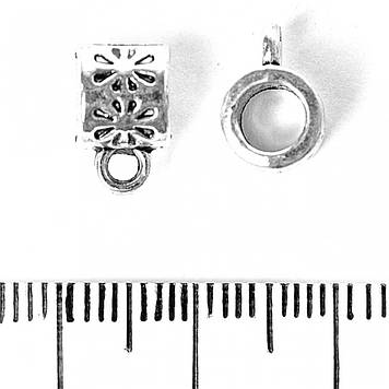 Фурнітура Бейл Тримач для кулонів і підвісок 7х6х10мм d-3,5 мм фас.20гр. + 21шт.