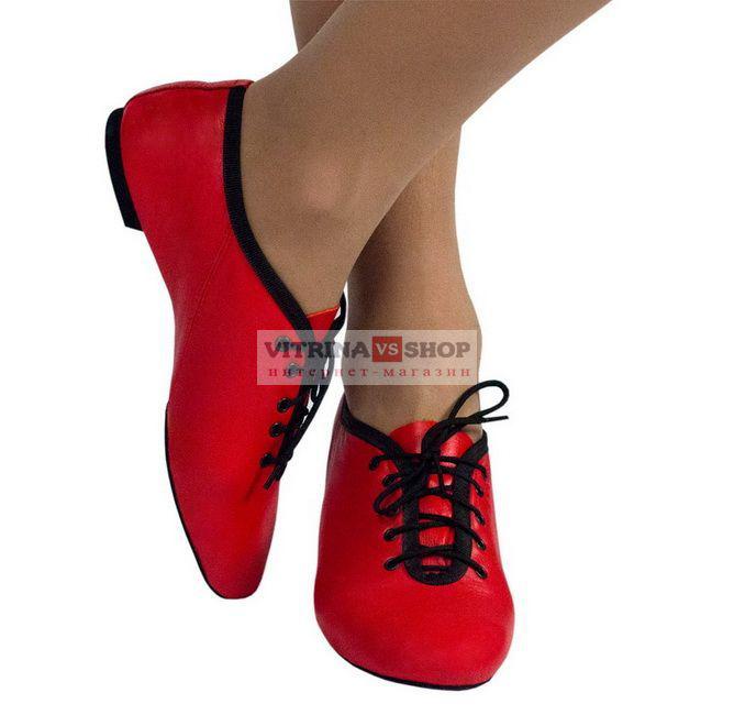Обувь для современных танцев джазовки низкие из натуральной кожи - фото 3 - id-p582777041