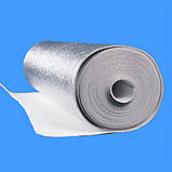 Полотно ППЕ, т. 8 мм фольговане алюмінієвою фольгою, самоклейка 30 гр/м2, TERMOIZOL®, рулон 50 м. п., фото 2