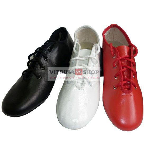 Обувь для современных танцев, джазовки низкие из натуральной кожи белые 33р. - фото 4 - id-p582777385
