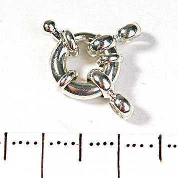 Замок для бус і браслетів бублик на 1 нитка маленький 9мм