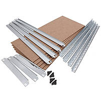 160х80х30 Стелаж 4 полиці МДФ/ДСП 200 кг/полку СК-01 поличний оцинкований в офіс склад архів БЕЗ ПОСИЛЕННЯ, фото 3