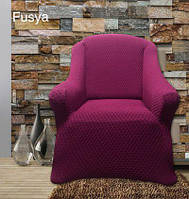 Комплект, чохол на диван і два крісла, без спідниці, колір фуксія, Altinkoza, Туреччина