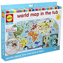 Пазл для игр в ванной карта мира, ALEX США