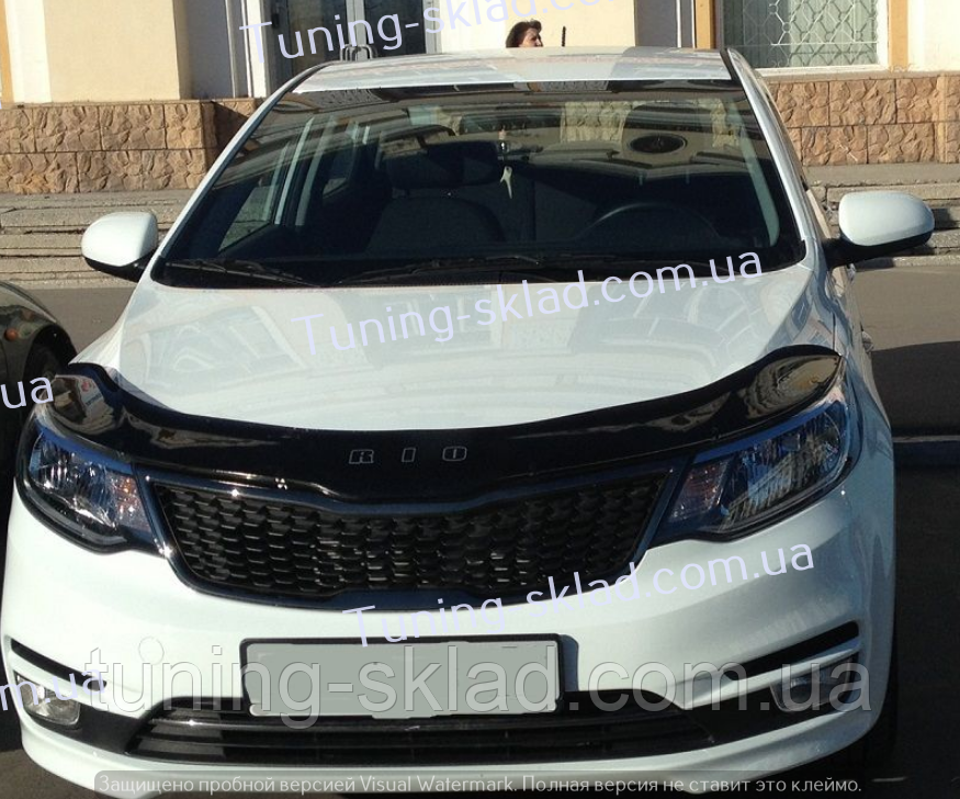 Купить Дефлектор на капот Kia RIO 3 (2010-2015) (КИА Рио), цена 971 грн ...