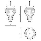 Ніжки та опори різьблені для диванів, крісел, для банкетки/ Код Н114, фото 4