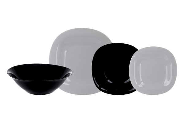 Сервіз столовий LUMINARC CARINE GRANIT&BLACK, 19 предметів N7669