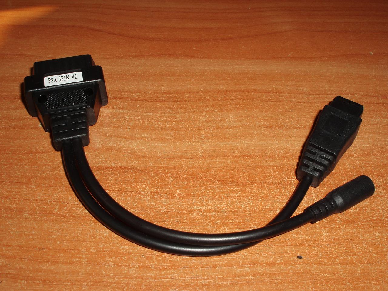 Перехідник Autocom Peugeot / Citroen TCS 16 pin — 2 pin + живлення PSA v.2
