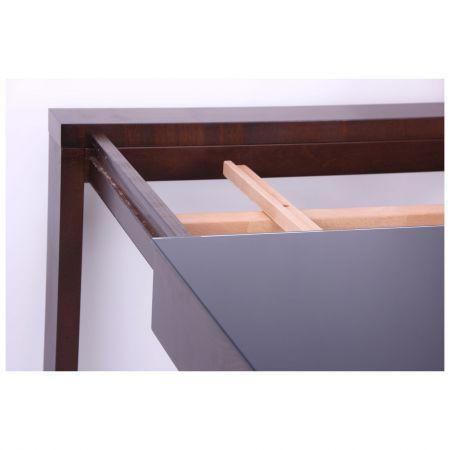 Стол обеденный раздвижной Рейн каркас бук темный орех столешница каленное стекло (AMF-ТМ) - фото 6 - id-p773570399